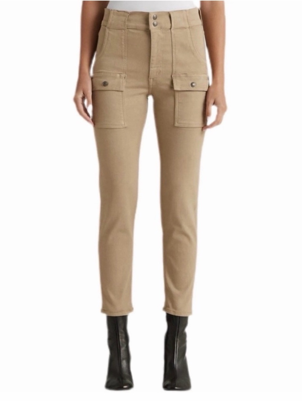 Anthropologie Pants by Edwin High-Rise Utility Cargo Skinny Pants Khaki size 28